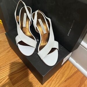 Cynthia Vincent Dawn- white patent heel